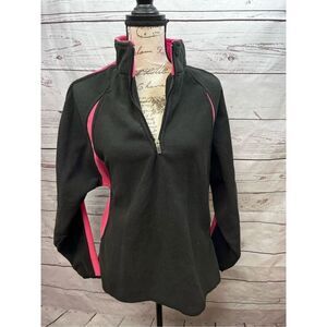 1646-East West XXL pink‎ and black pull over sweatshirt 
Measurements in picture